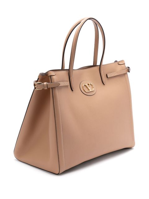 Valentino Garavani leather tote bag - Neutrals