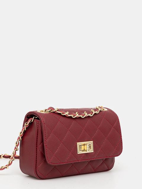 Answear.LAB torebka skórzana kolor bordowy - zdjęcie produktu nr 2