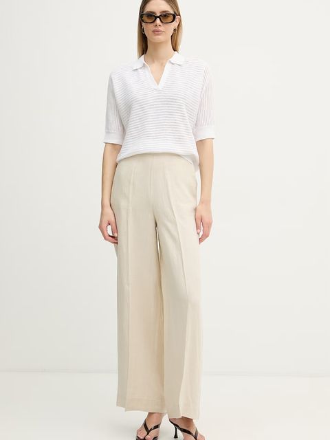 United Colors of Benetton polo damskie z lnem - zdjęcie produktu nr 1