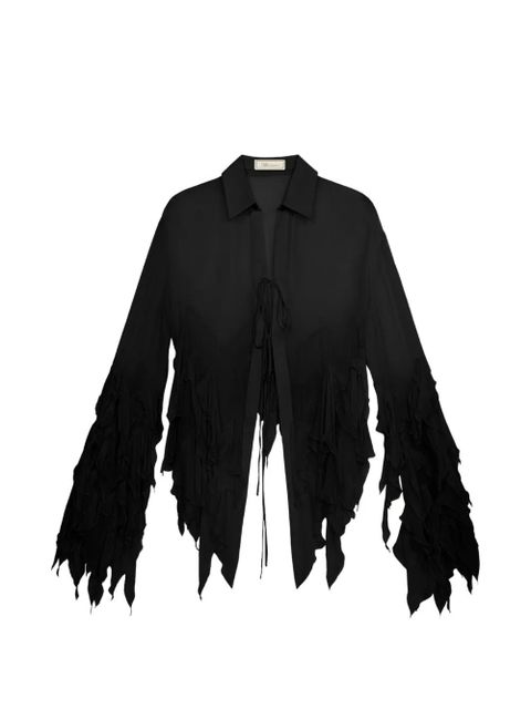 Blumarine ruffled shirt - Black - zdjęcie produktu nr 1