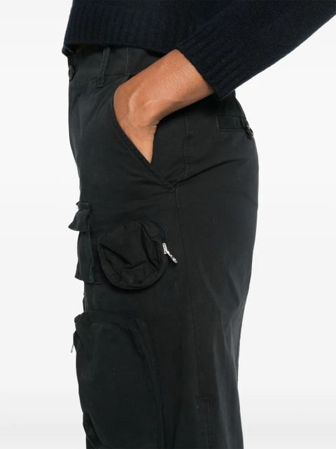 MM6 Maison Margiela single stitch-logo cargo skirt - Black