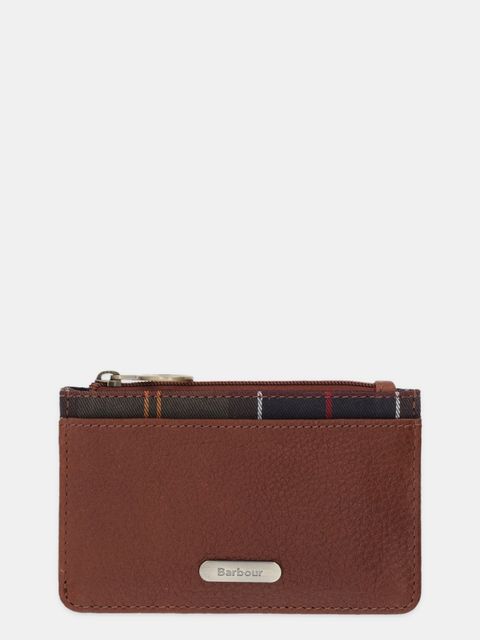 Barbour portfel skórzany damski kolor brązowy LLG0035 - zdjęcie produktu nr 1