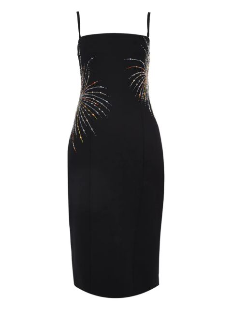STAUD Britney embellished-detail midi dress - Black - zdjęcie produktu nr 1