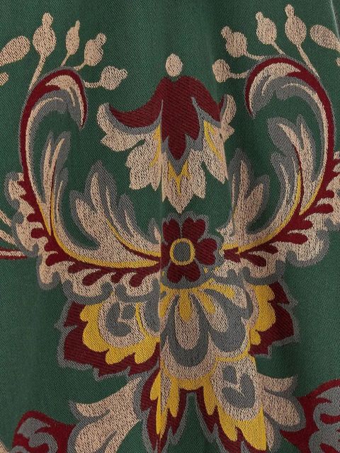 ETRO floral paisley hooded cape - Green