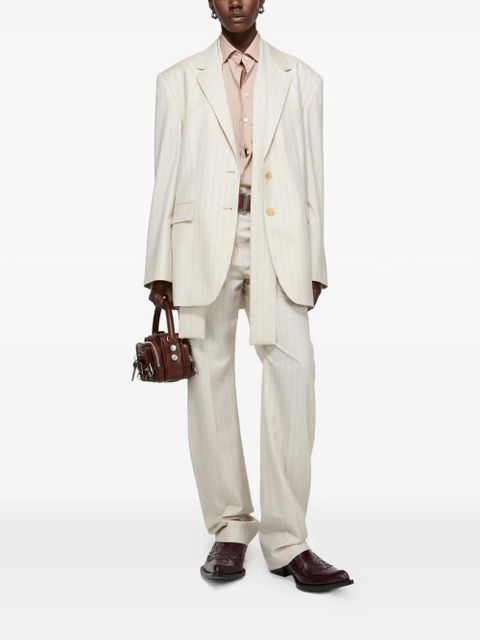 Acne Studios wool pinstripe trousers - Neutrals - zdjęcie produktu nr 2