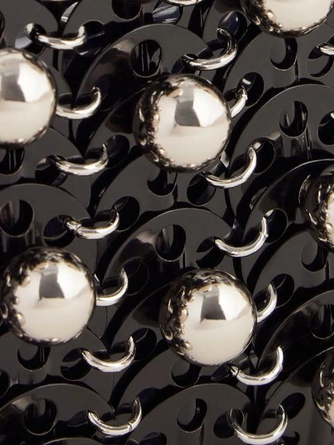 Rabanne Nano 1969 beaded shoulder bag - Black