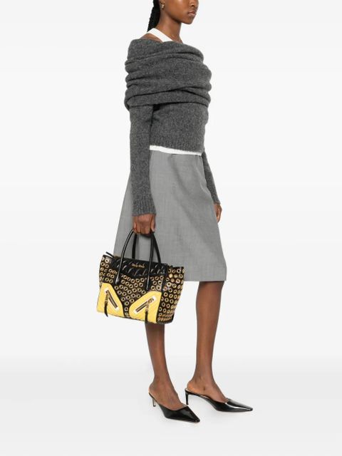 Miu Miu zip-details shoulder bag - Black