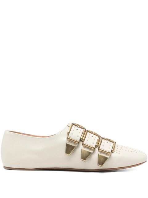 Chloé Susanna buckle embellished ballet flats - Neutrals - zdjęcie produktu nr 1