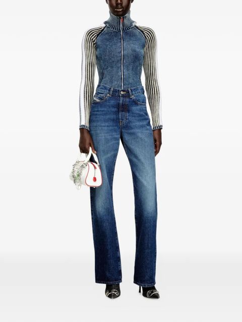 Diesel M-Estrella striped high-neck jacket - Blue - zdjęcie produktu nr 2