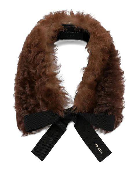 Prada shearling scarf - Brown - zdjęcie produktu nr 1