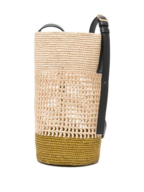 KHAITE small Billie woven bucket bag - Neutrals