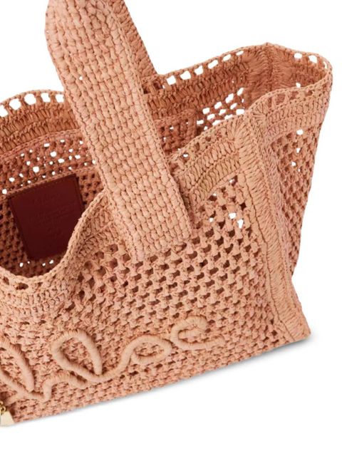 Chloé openwork logo tote bag - Neutrals