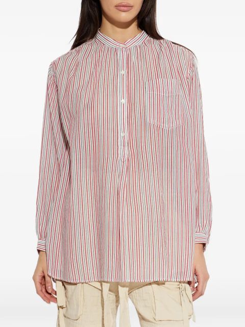 MARANT ÉTOILE Saocha striped button shirt - Red