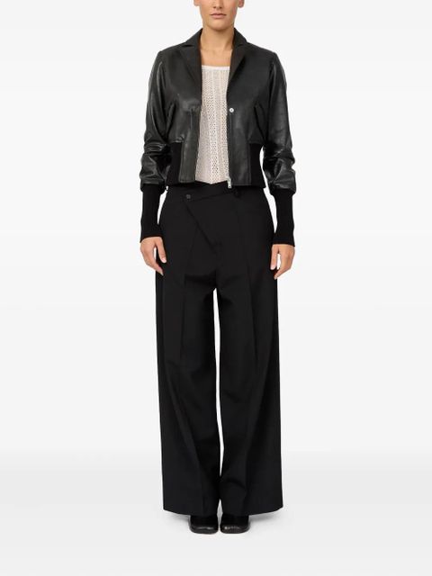 MM6 Maison Margiela leather jacket - Black - zdjęcie produktu nr 2