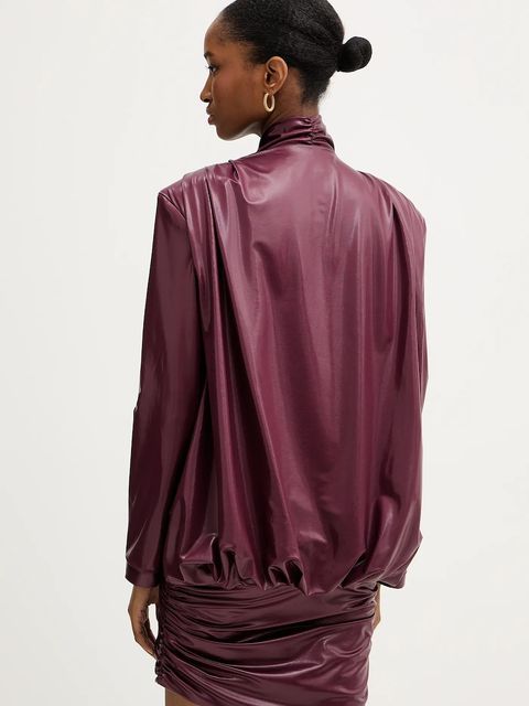 Haveone sukienka kolor bordowy mini prosta MFS-P097