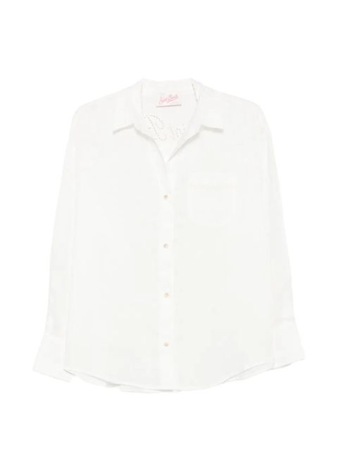 MC2 Saint Barth logo-embroidered button-up shirt - White - zdjęcie produktu nr 1