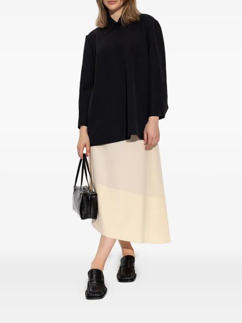 Jil Sander asymmetric midi skirt - Neutrals