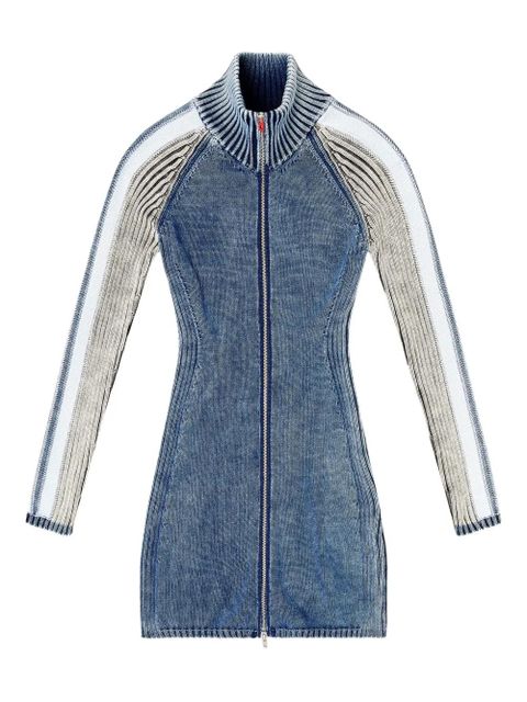 Diesel M-Estelle ribbed zip mini dress - Blue - zdjęcie produktu nr 1