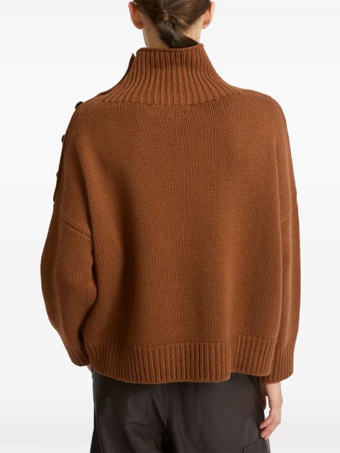 Yves Salomon oversized knit jumper - Brown