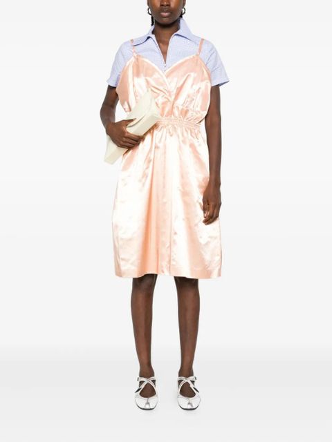 Miu Miu satin spaghetti-strap mini dress - Orange - zdjęcie produktu nr 2