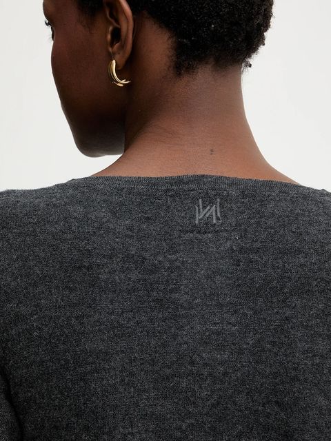 Marella sukienka wełniana kolor szary maxi dopasowana 2523326025200