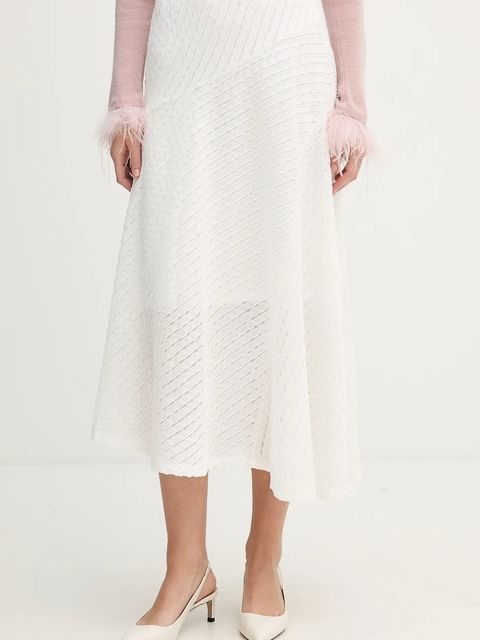 Dkny spódnica kolor beżowy midi rozkloszowana P5JGTDPK - zdjęcie produktu nr 1