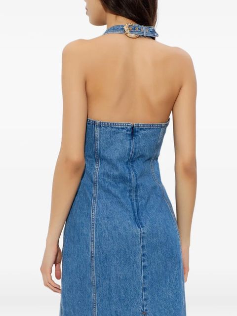 Cult Gaia halterneck cut-out buckle midi dress - Blue