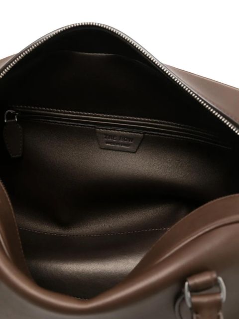 The Row E/W India leather shoulder bag - Brown