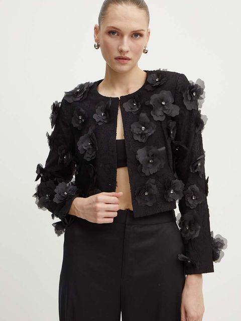 Custommade marynarka Genieve kolor czarny jednorzędowa 999334808