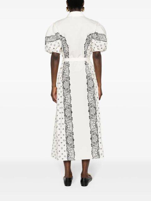 Chloé bandana-print midi shirt dress - White