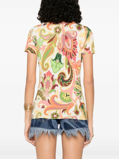 ETRO paisley-print T-shirt - Neutrals