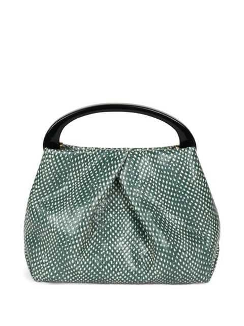 DRIES VAN NOTEN snakeskin-printed tote bag - Green - zdjęcie produktu nr 1