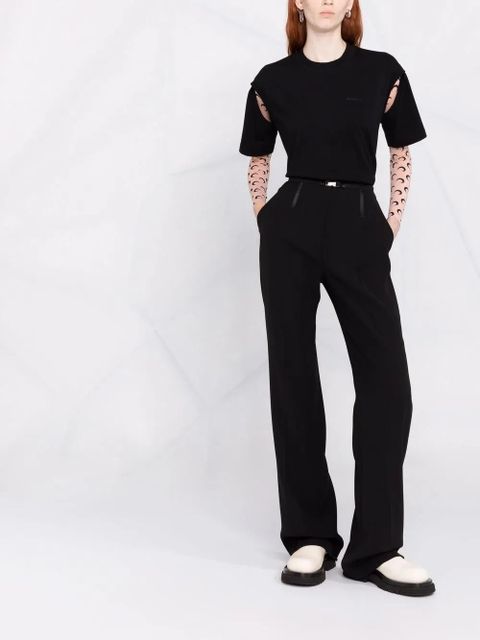 AMBUSH slit-detail cotton T-shirt - Black - zdjęcie produktu nr 2