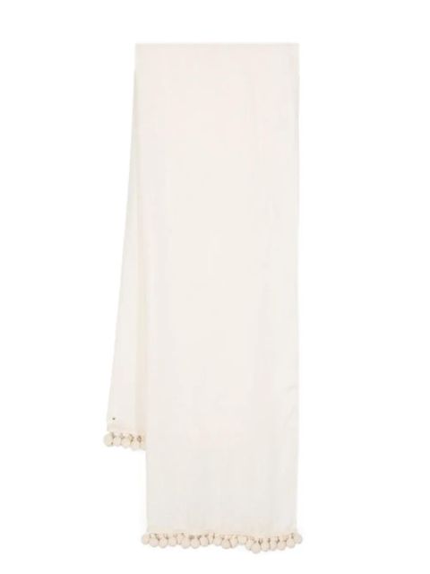 Max Mara pompom-detail scarf - Neutrals - zdjęcie produktu nr 1