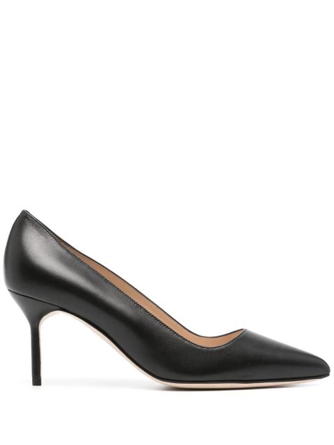 Manolo Blahnik 70mm Tora leather pumps - Black - zdjęcie produktu nr 1
