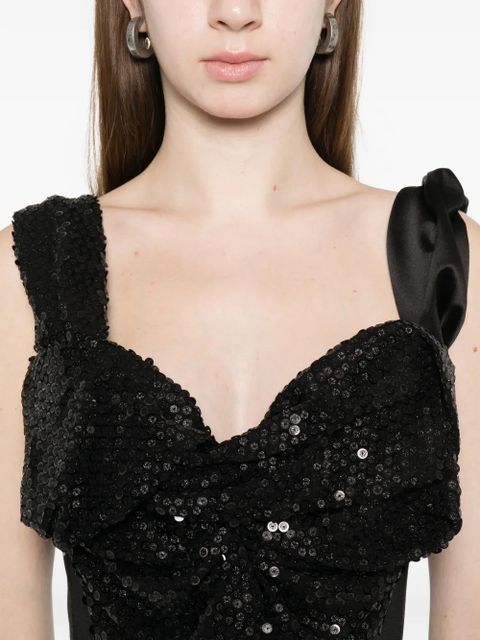 Vivienne Westwood Knot sequin embellished corset top - Black
