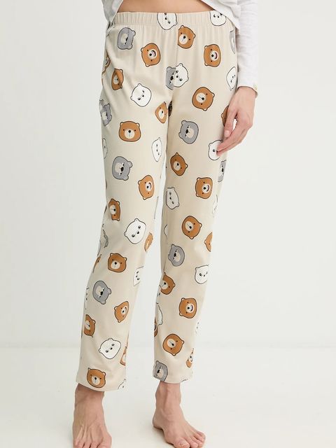 United Colors of Benetton piżama damska kolor szary 3DKE3P04C