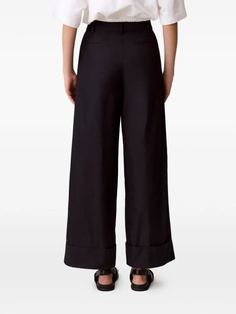Claudie Pierlot cuffed palazzo trousers - Blue