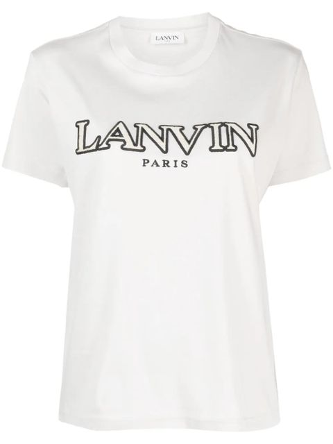Lanvin embroidered logo T-shirt - Grey - zdjęcie produktu nr 1