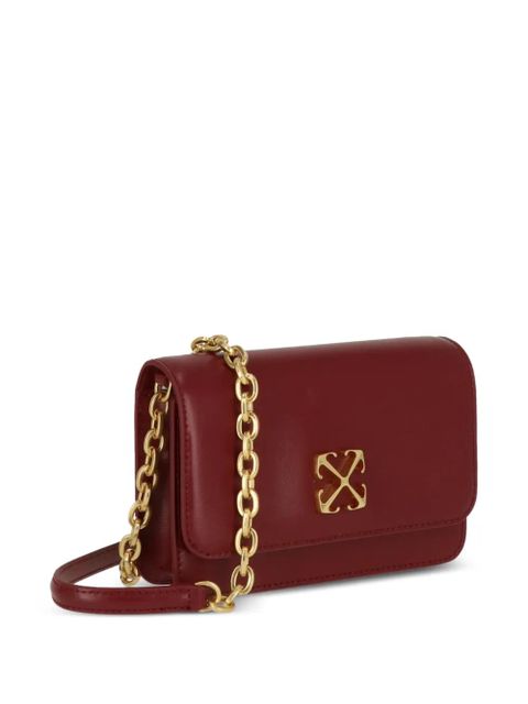 Off-White logo detail shoulder bag - Red