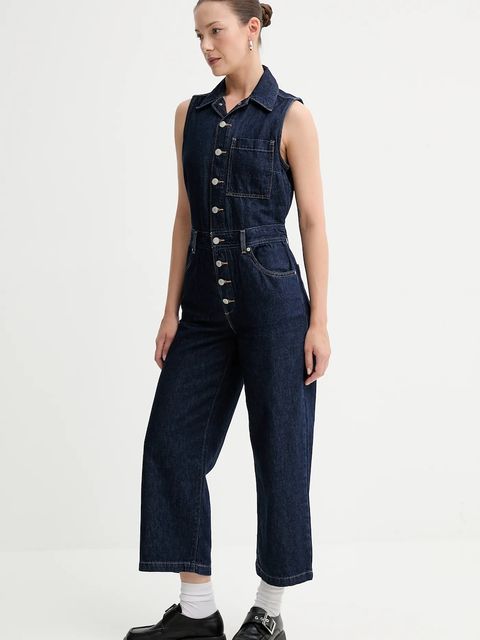Levi's kombinezon kolor granatowy bawełniany z kołnierzykiemm A4850 - zdjęcie produktu nr 2