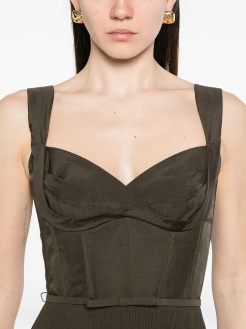 ZIMMERMANN pleated draped midi dress - Green