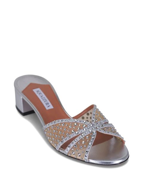 Aquazzura 35mm Crystal Lover sandals - Silver - zdjęcie produktu nr 2