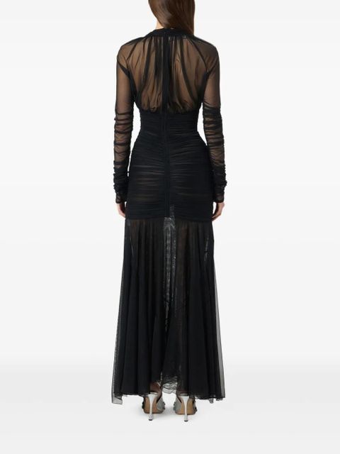 Blumarine ruched tulle dress - Black - zdjęcie produktu nr 2