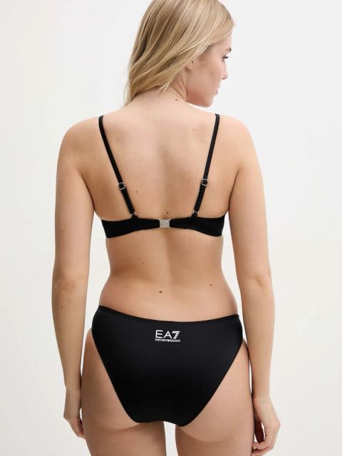 EA7 Emporio Armani dwuczęściowy strój kąpielowy kolor czarny usztywniona miseczka AF12599.7W000320