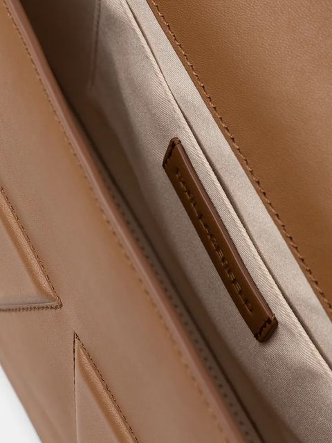 Karl Lagerfeld torebka skórzana IKON/K kolor brązowy A1W30154