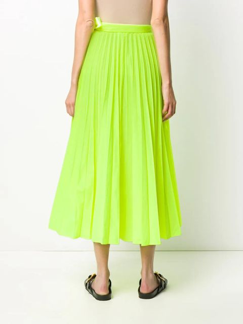 Valentino Garavani high-waisted pleated midi skirt - Green