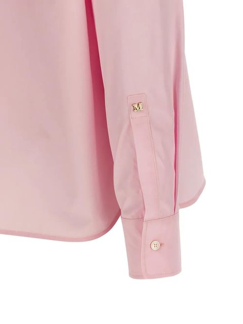Max Mara Maroso long-sleeve logo-appliqué shirt - Pink