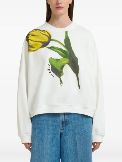 Marni tulip-print sweatshirt - White - zdjęcie produktu nr 2