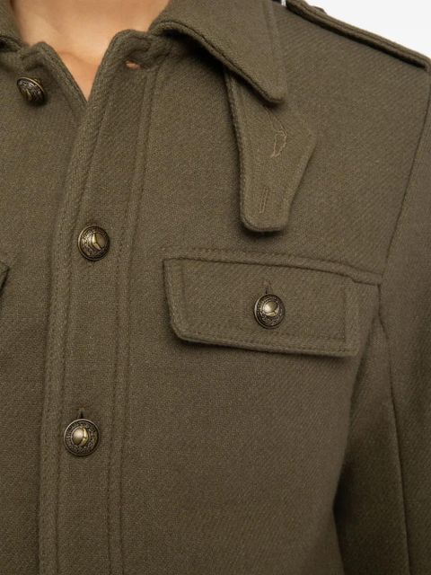 Zadig&Voltaire military-pocket buttoned jacket - Green
